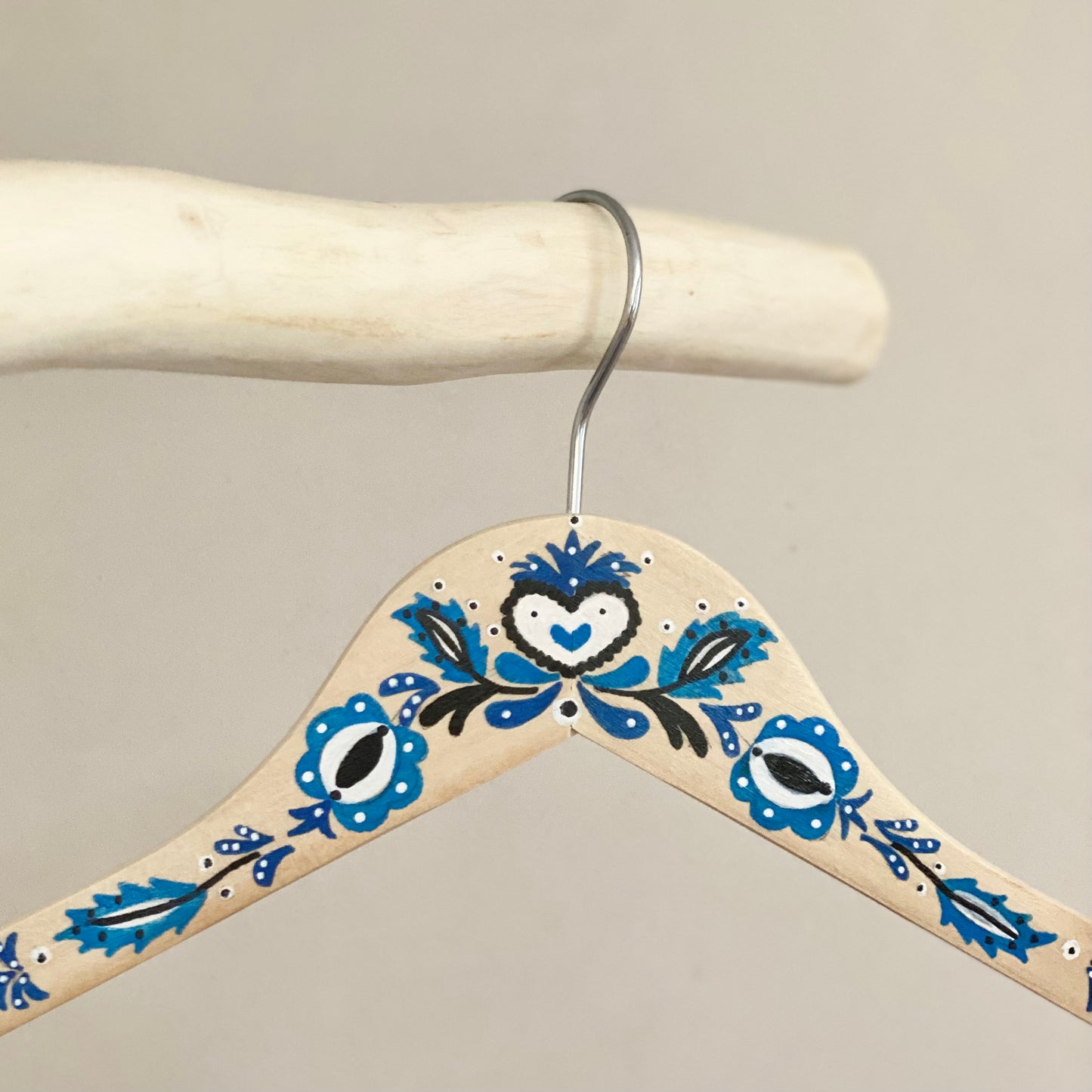 Ramínko Folklor - dřevo, modrá