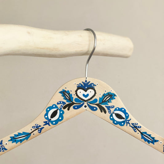 Ramínko Folklor - dřevo, modrá