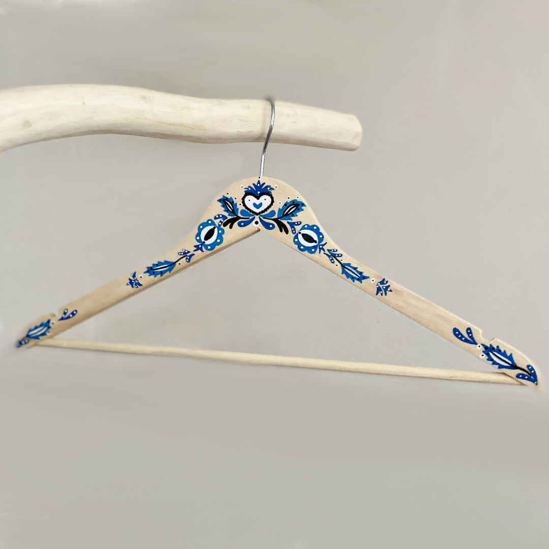 Ramínko Folklor - dřevo, modrá