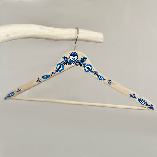 Ramínko Folklor - dřevo, modrá