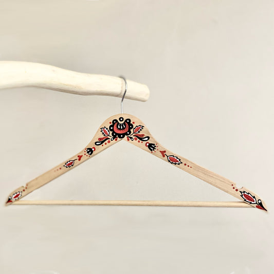Ramínko folklor - dřevo, červená