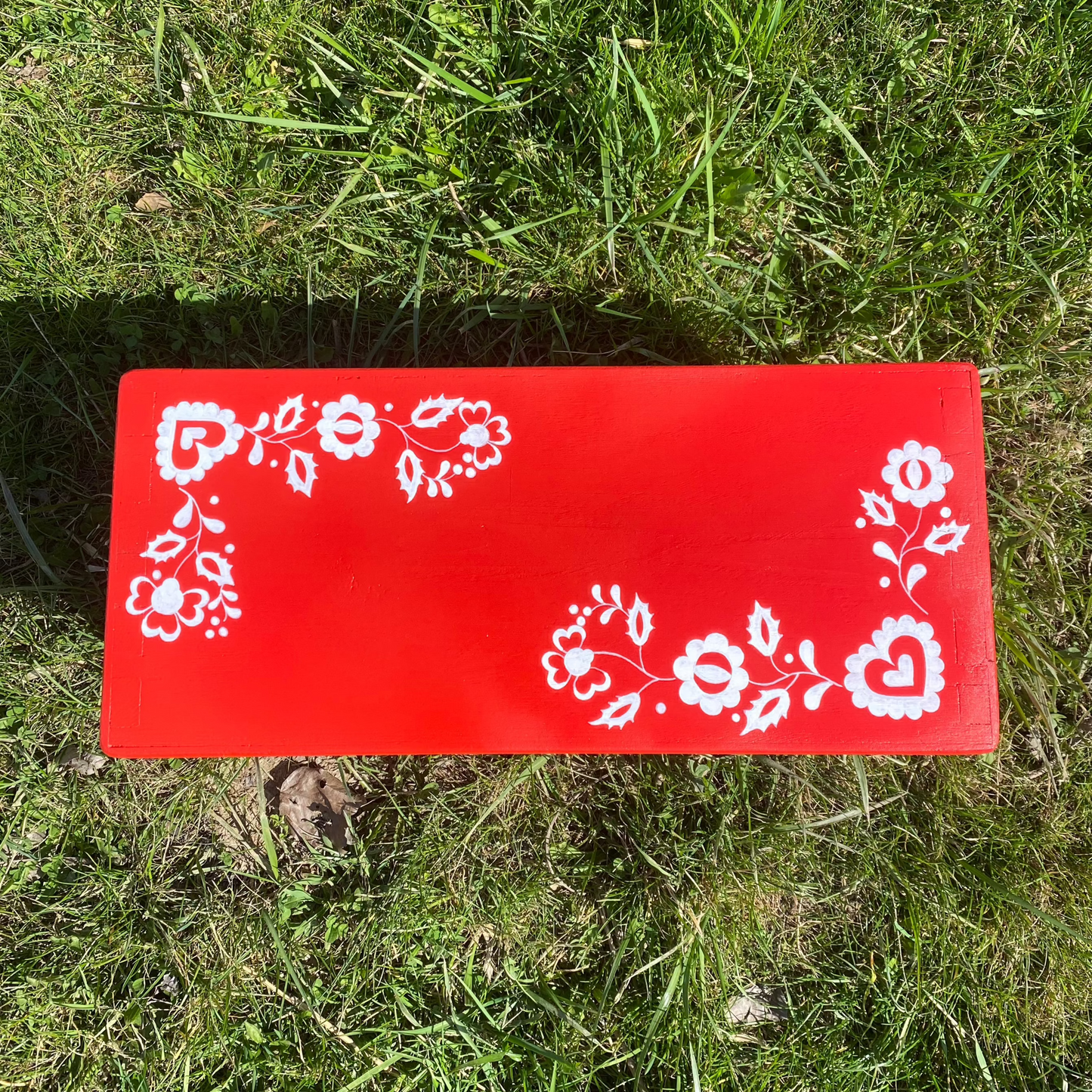 Stolička folklor - červená