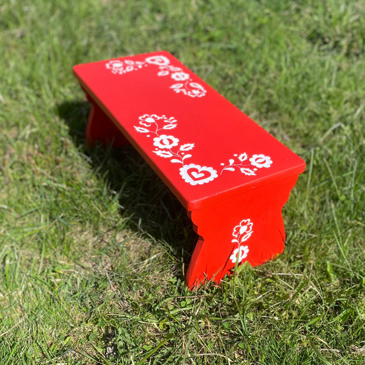 Stolička folklor - červená